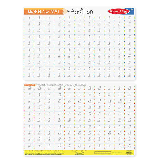 Melissa & Doug - Addition Write-A-Mat