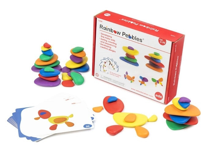 Edx Education - Rainbow Pebbles Set in a Box
