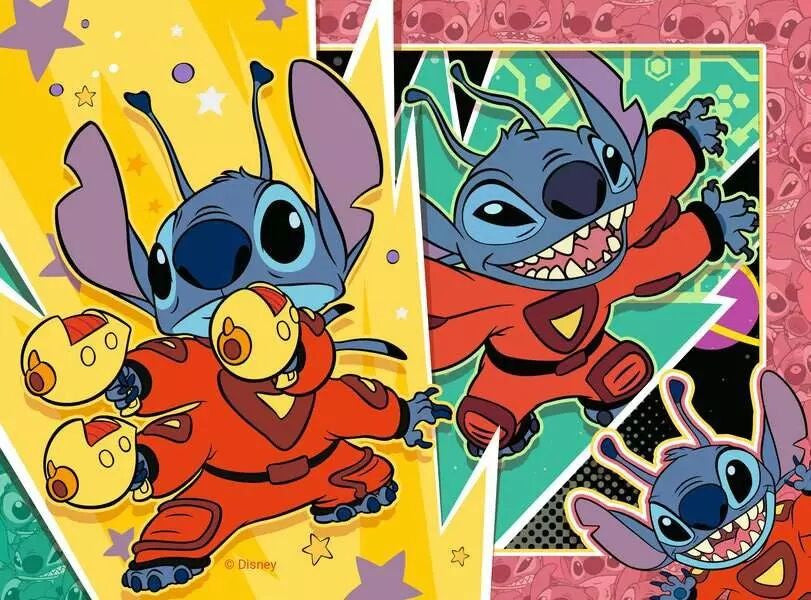 Ravensburger - Disney Stitch 4 in a Box - 12, 16, 20, 24pc Puzzles
