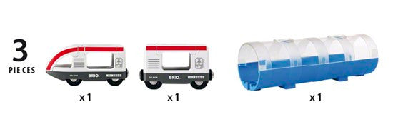 Brio - Travel Train and Tunnel, 3 pieces