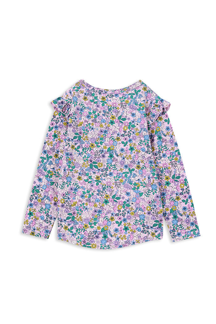 Milky - Posy Frill Henley Top (sizes 2-7)