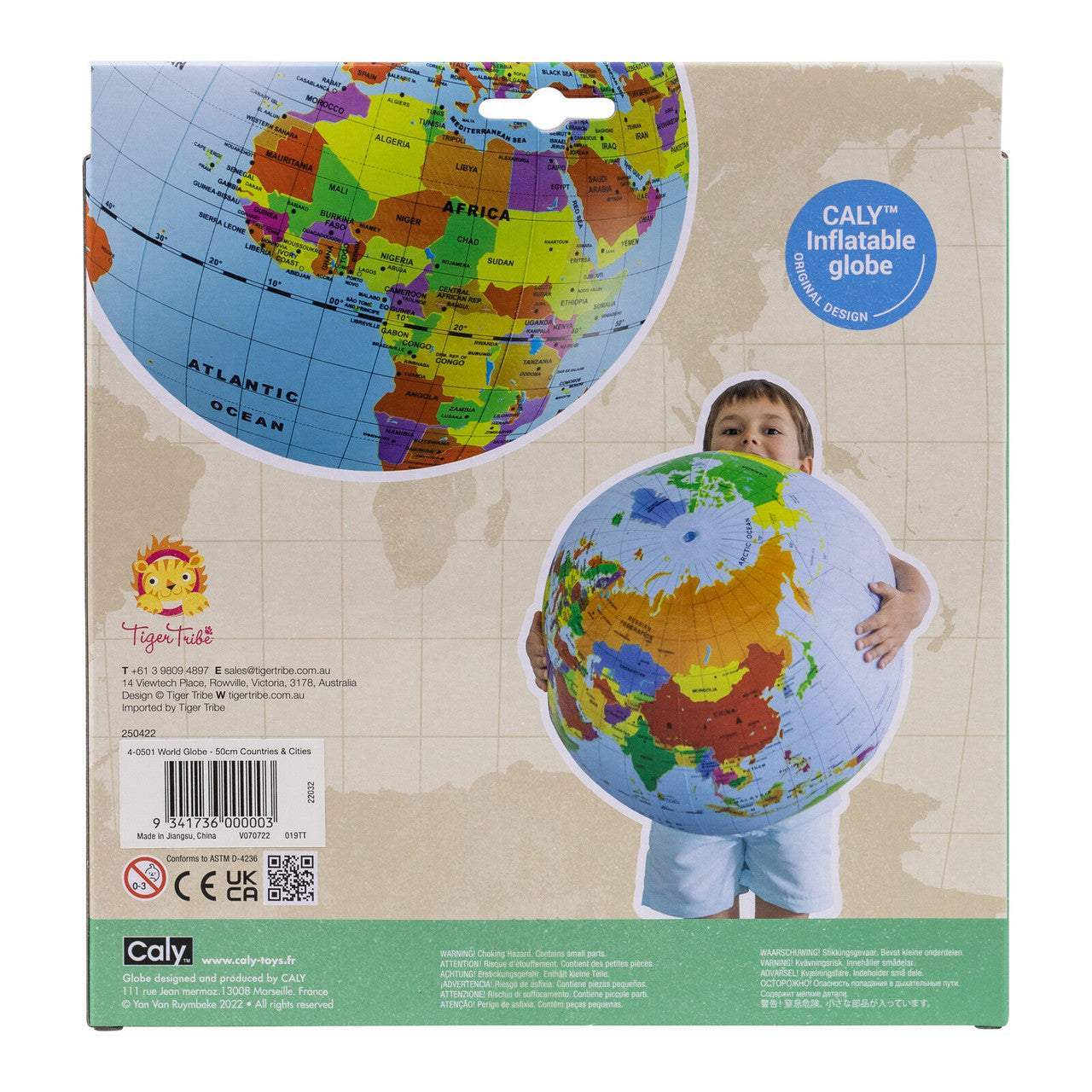 Tiger Tribe World Globe Countries & Cities - 50cm
