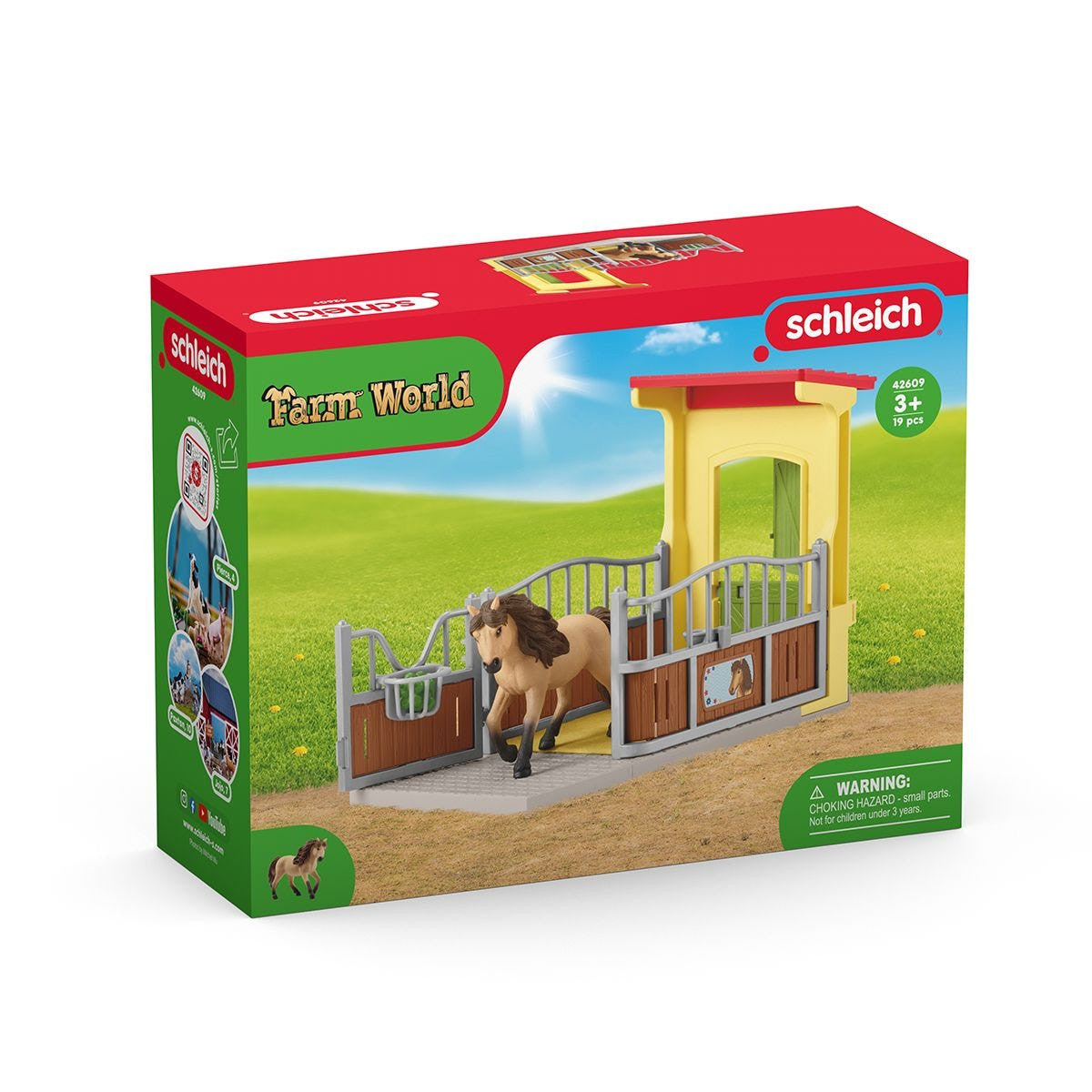 Schleich Farm Life - Pony Box with Iceland Pony Stallion 42609