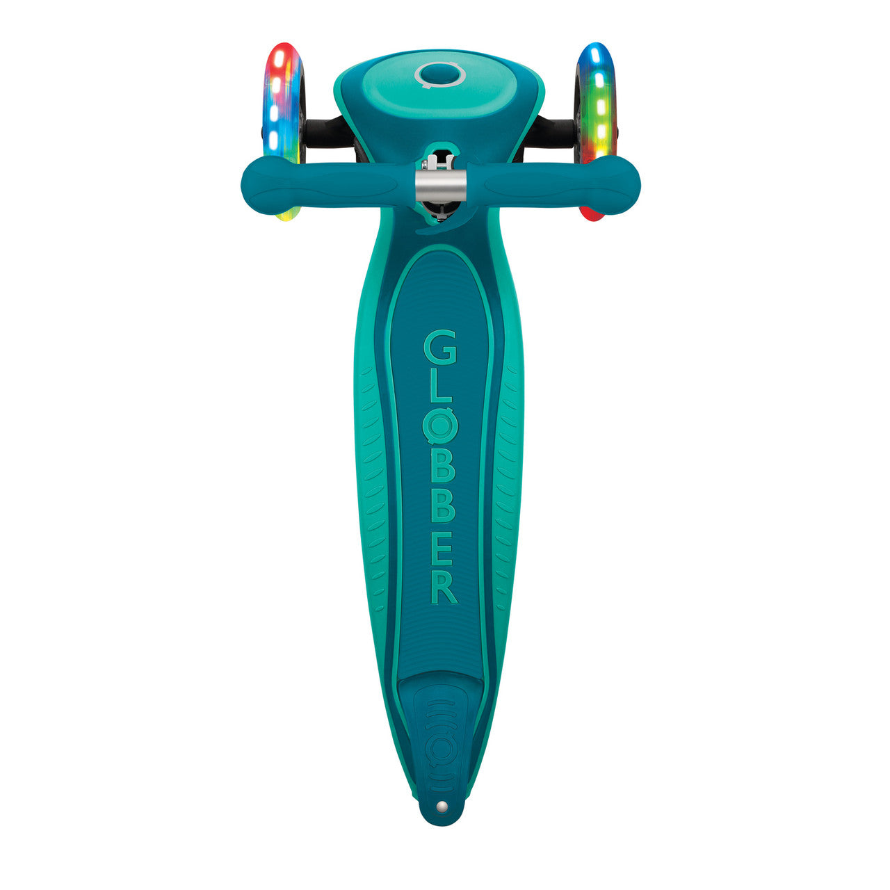 Globber PRIMO Foldable Plus Scooter with Light Up Wheels - Emerald Green