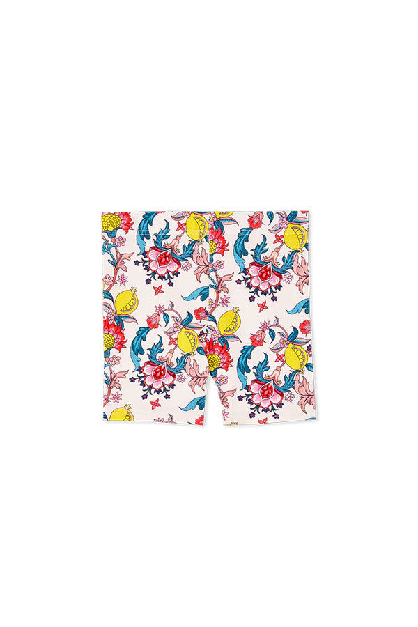 Citrus Floral Bike Shorts