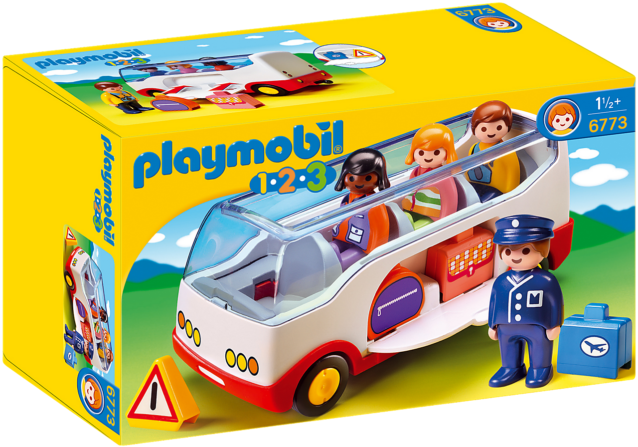 Playmobil 1.2.3 Airport Shuttle Bus 6773