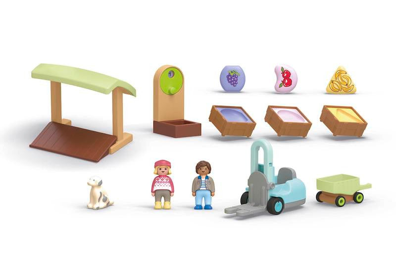 Playmobil Junior - Organic Market Stall & Forklift 71691