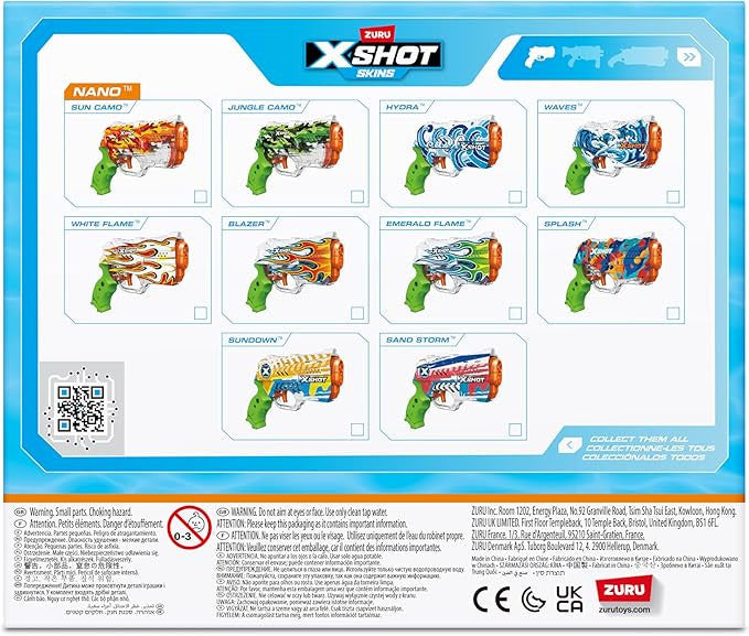 Zuru XSHOT Fast Fill Skins Water Gun - Nano Jungle Camo