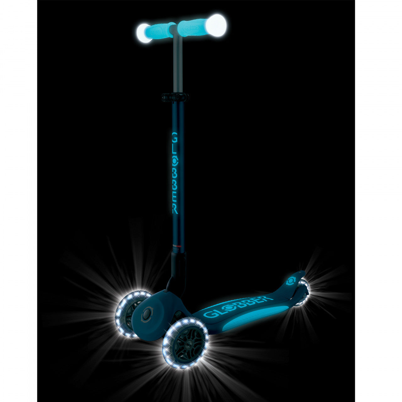 Globber - ELITE LIGHTS GLOW Scooter - Deep Blue
