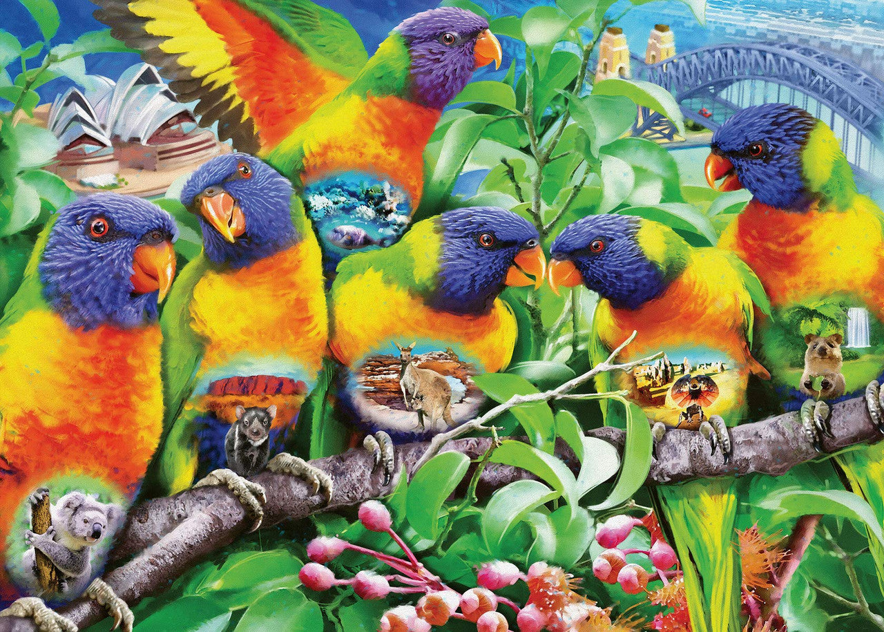 Ravensburger 1000pc - Land of the Lorikeet Puzzle *Slight Box Damage*