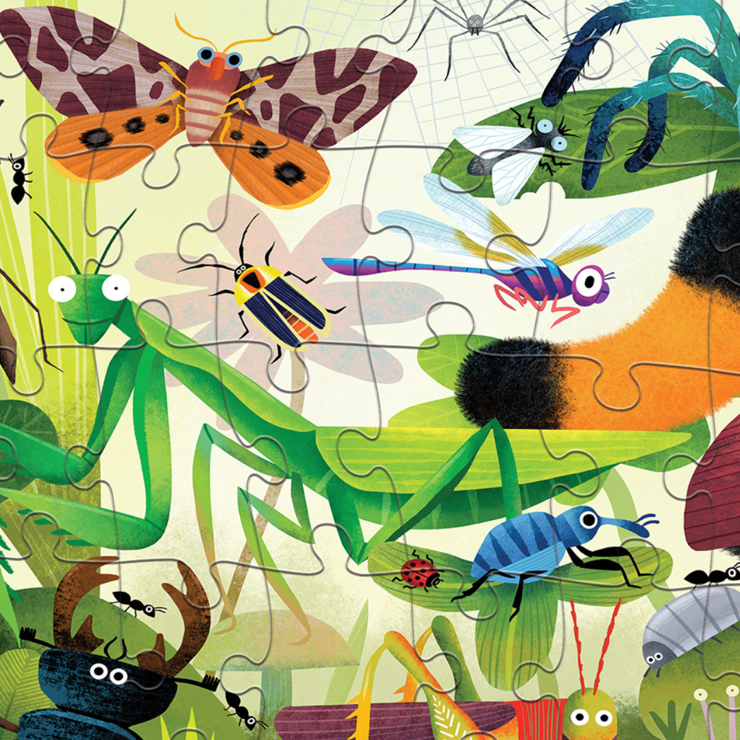 Crocodile Creek 50pc Holographic Puzzle - Backyard Bugs