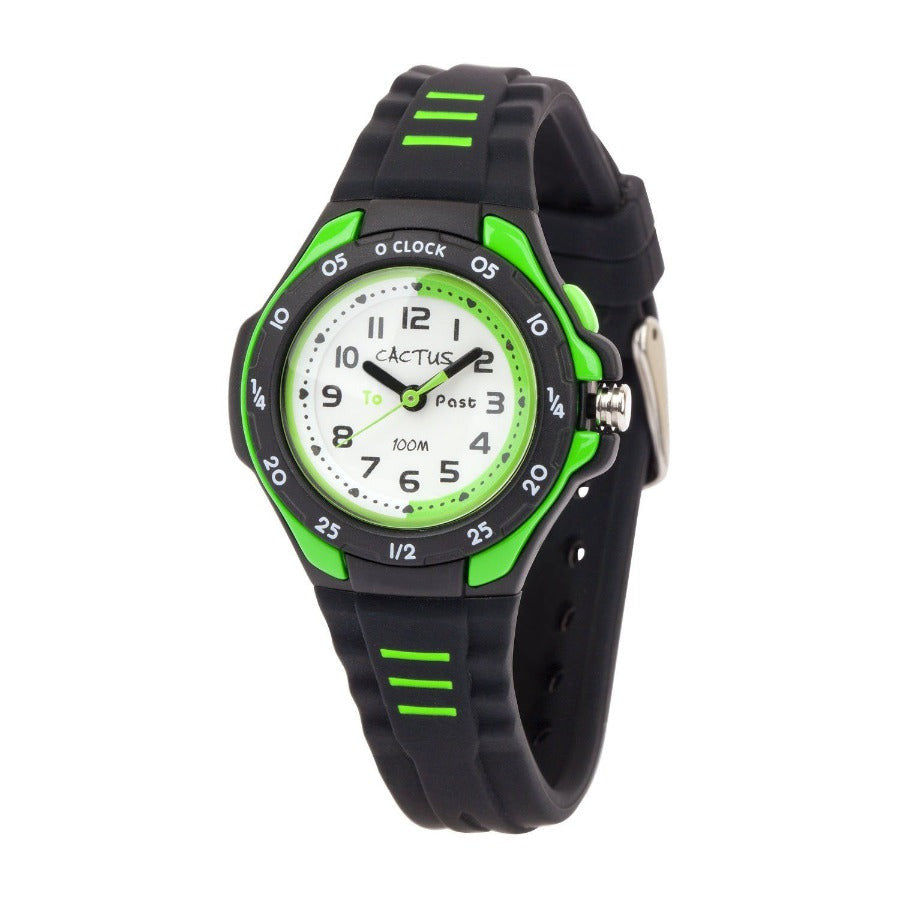 Cactus Mentor Time Teacher - Kids Watch - Black