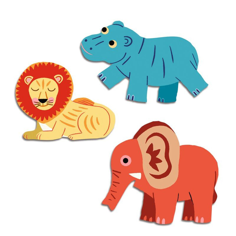 Djeco - Safari Animals 62 Sticker Set