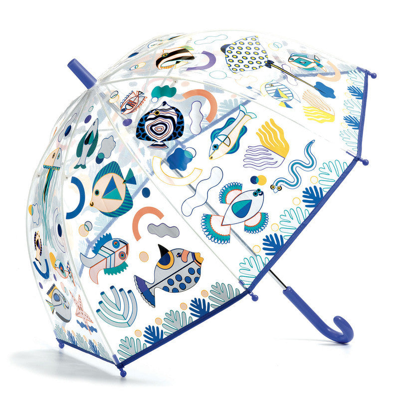 Djeco - Fish Themed Colour Change PVC Child Umbrella