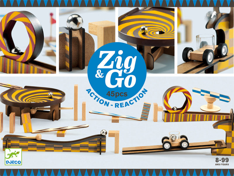 Djeco - Zig & Go - Wroom - 45pc Set