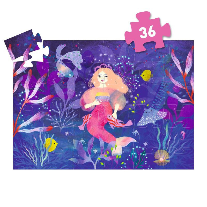 Djeco - Ella the Mermaid 36pc Silhouette Puzzle