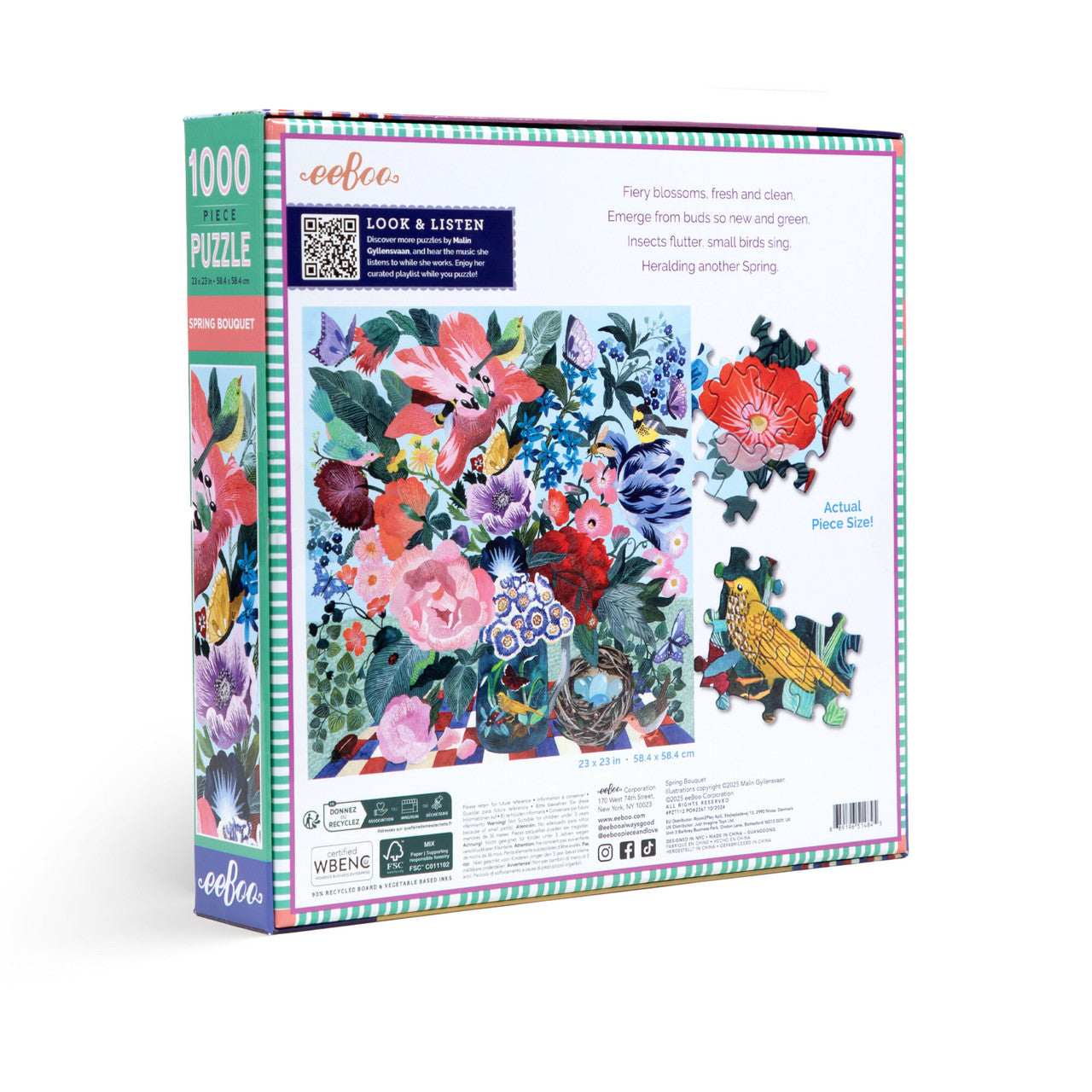 eeBoo 1000pc - Spring Bouquet Puzzle