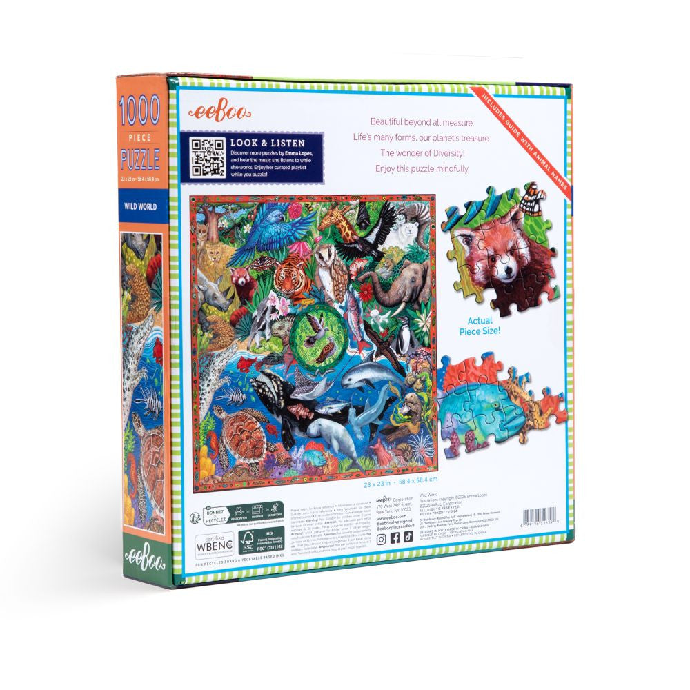 eeBoo 1000pc - Wild World Puzzle
