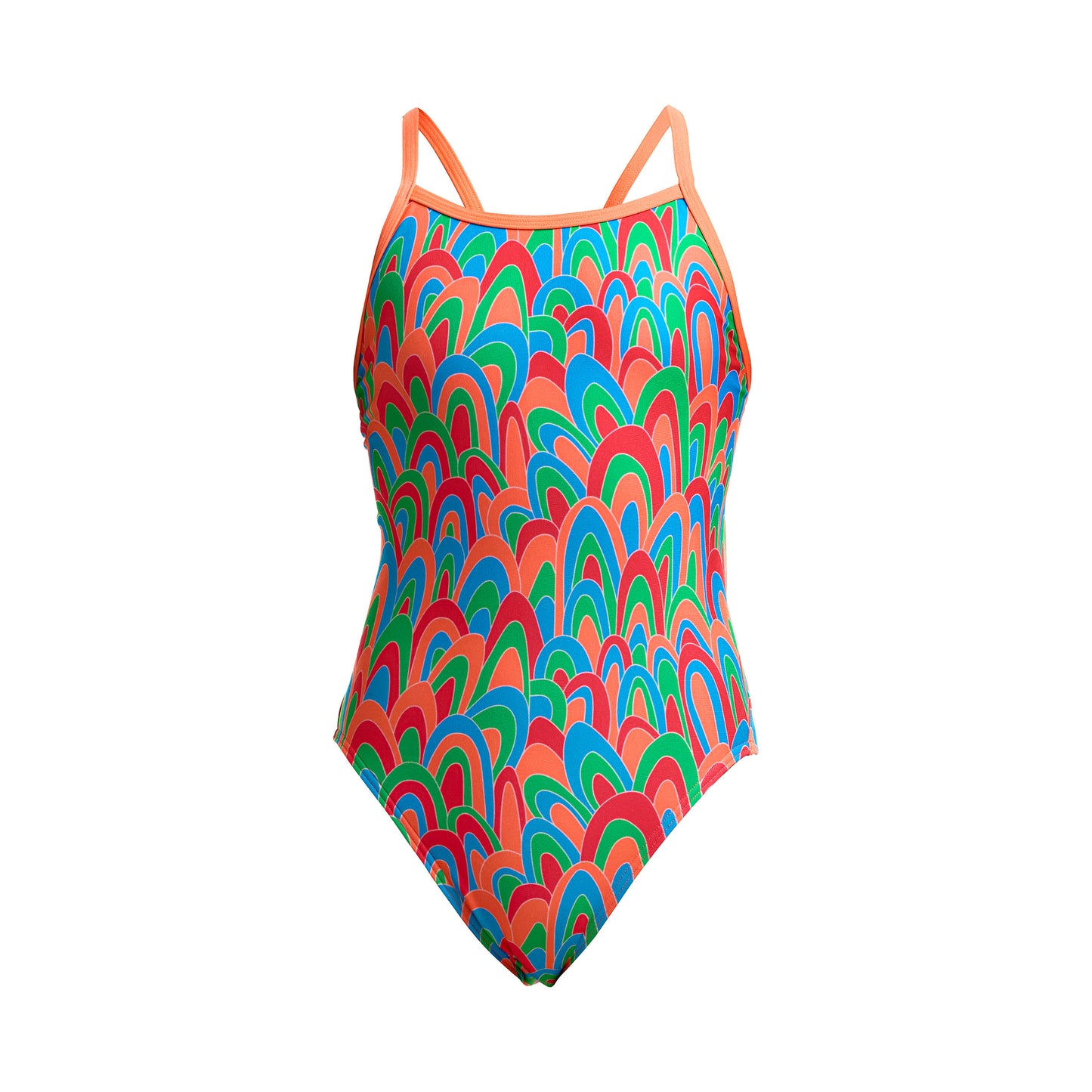 Funkita Girls Hush Puffy Single Strap One Piece Swimsuit with chlorine-resistant ECO C-INFINITY fabric