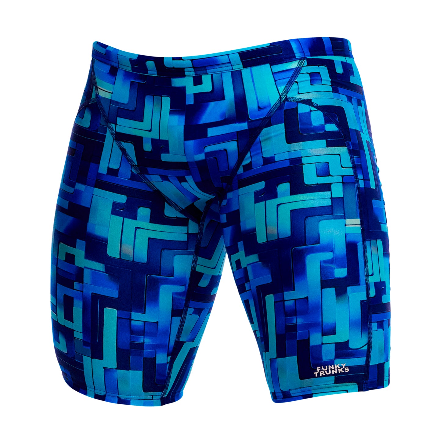 Funky Trunks Men's You Blued Training Jammers with chlorine-resistant ECO C-INFINITY fabric