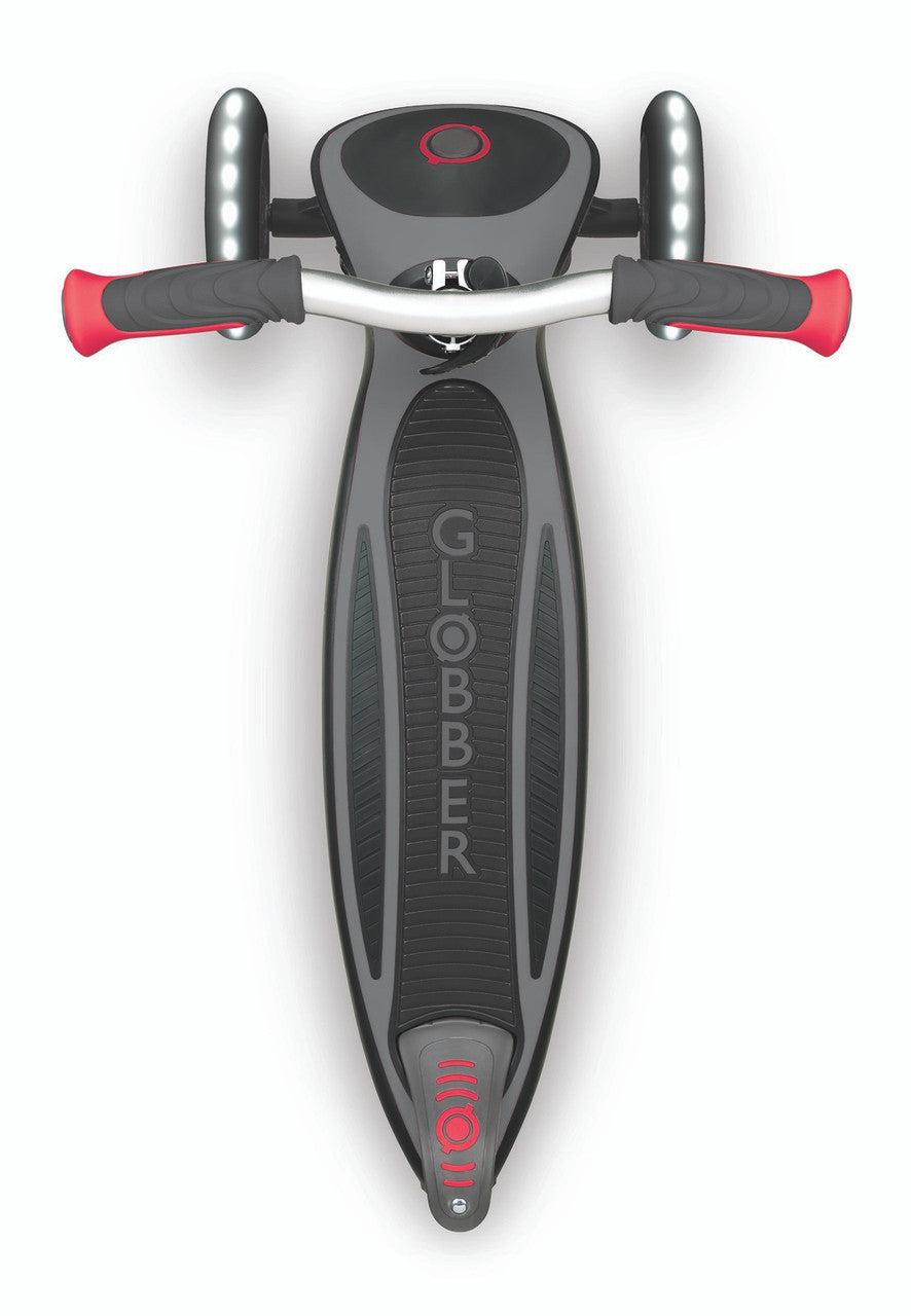 Globber MASTER Scooter with Lights - Black/Red