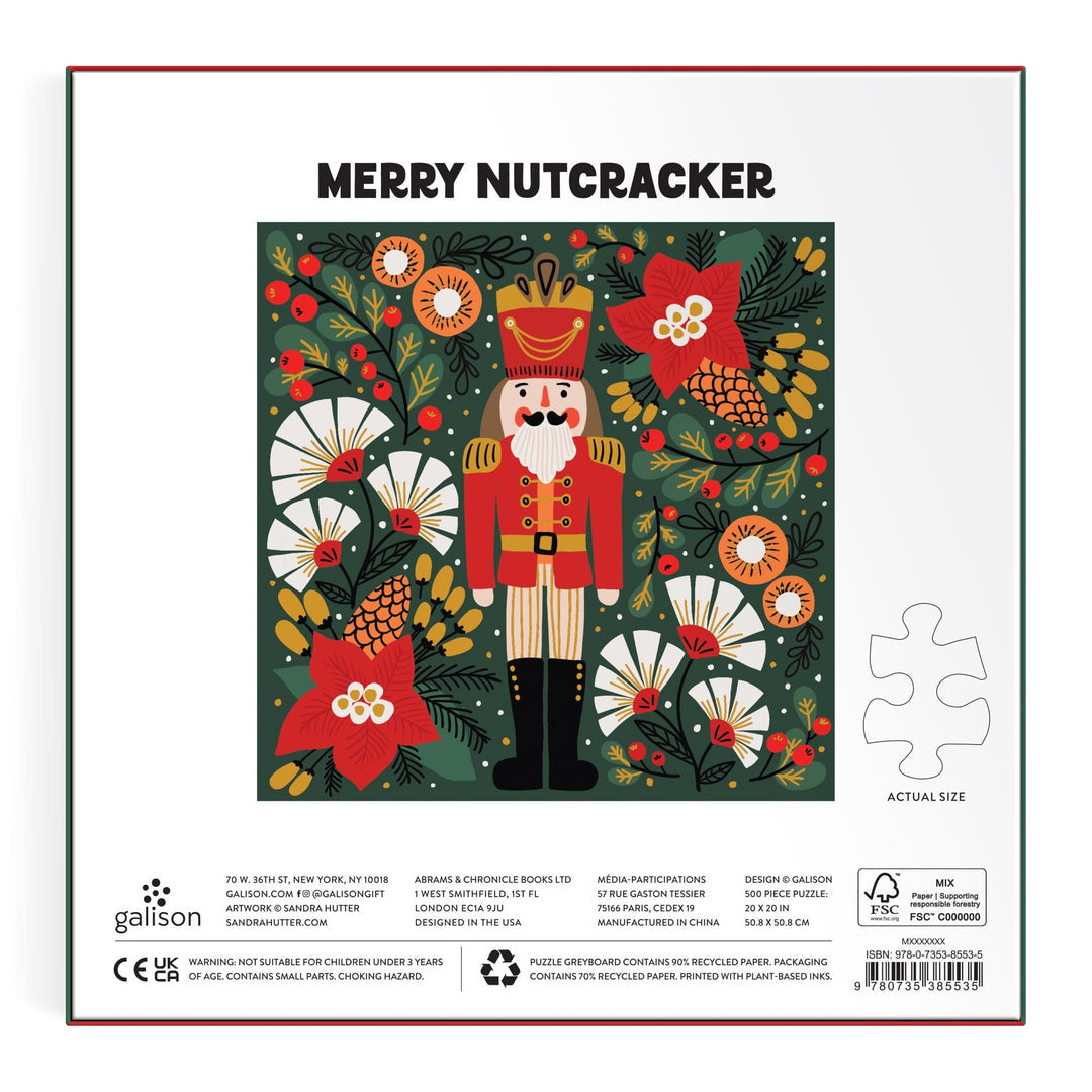 Galison 500pc - Merry Nutcracker Foil Puzzle