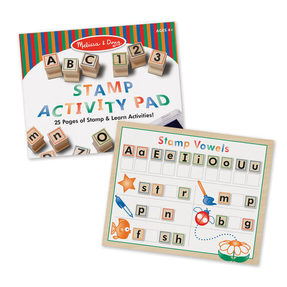 Melissa & Doug - Deluxe Wooden ABC-123 Stamp Set