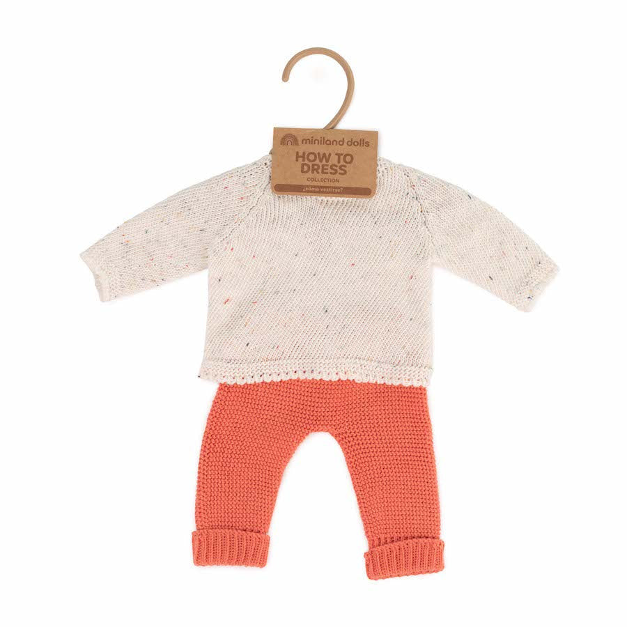 Miniland Clothing 38cm - Eco Knitted Sweater & Trousers