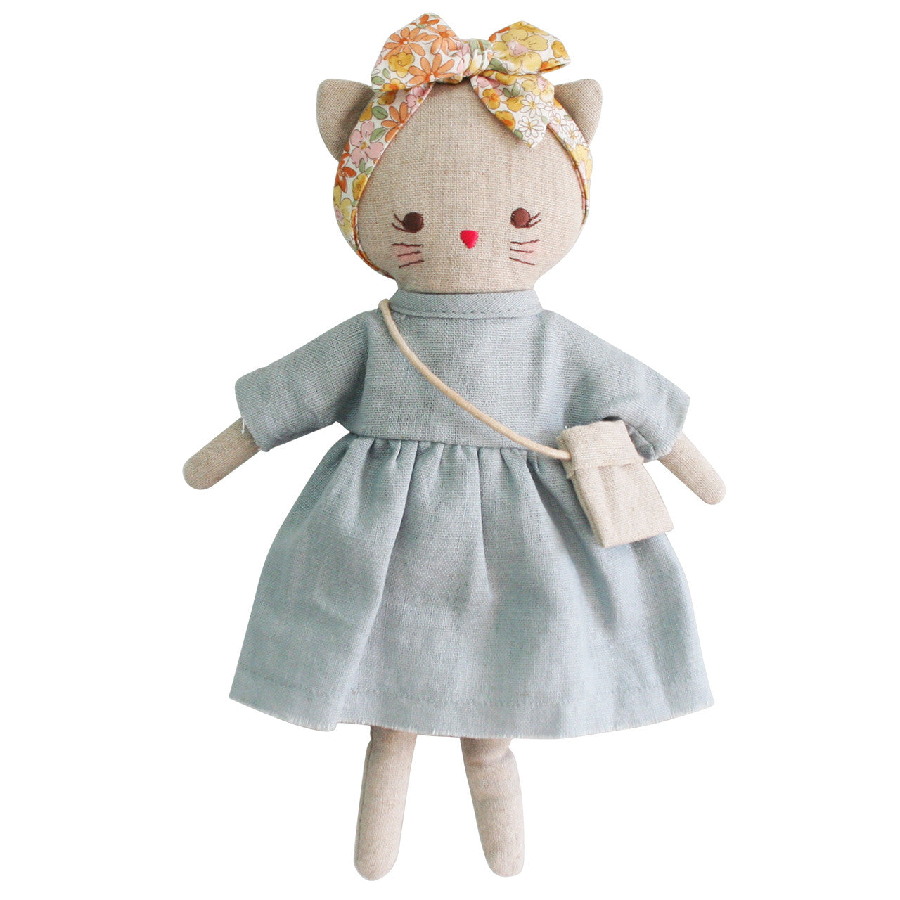Alimrose - Mini Lilly Kitty Grey Linen 26cm