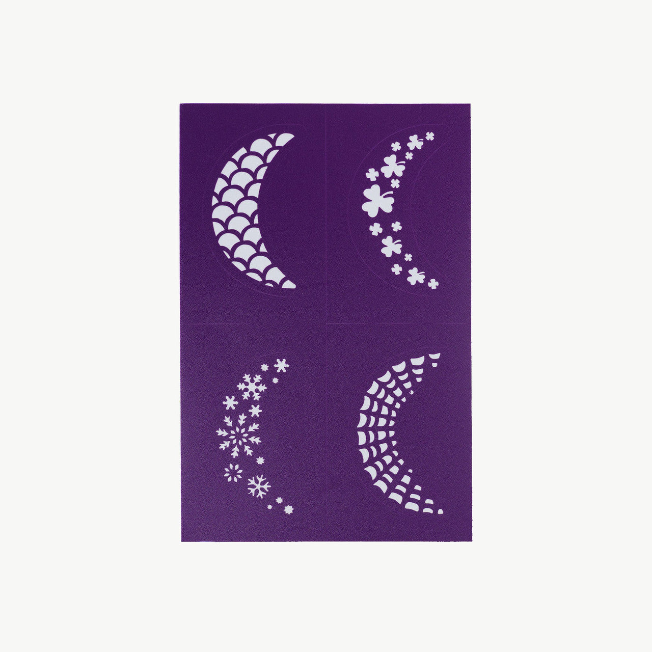 Oh Flossy - Reusable Adhesive Face Paint & Makeup Stencils - Purple