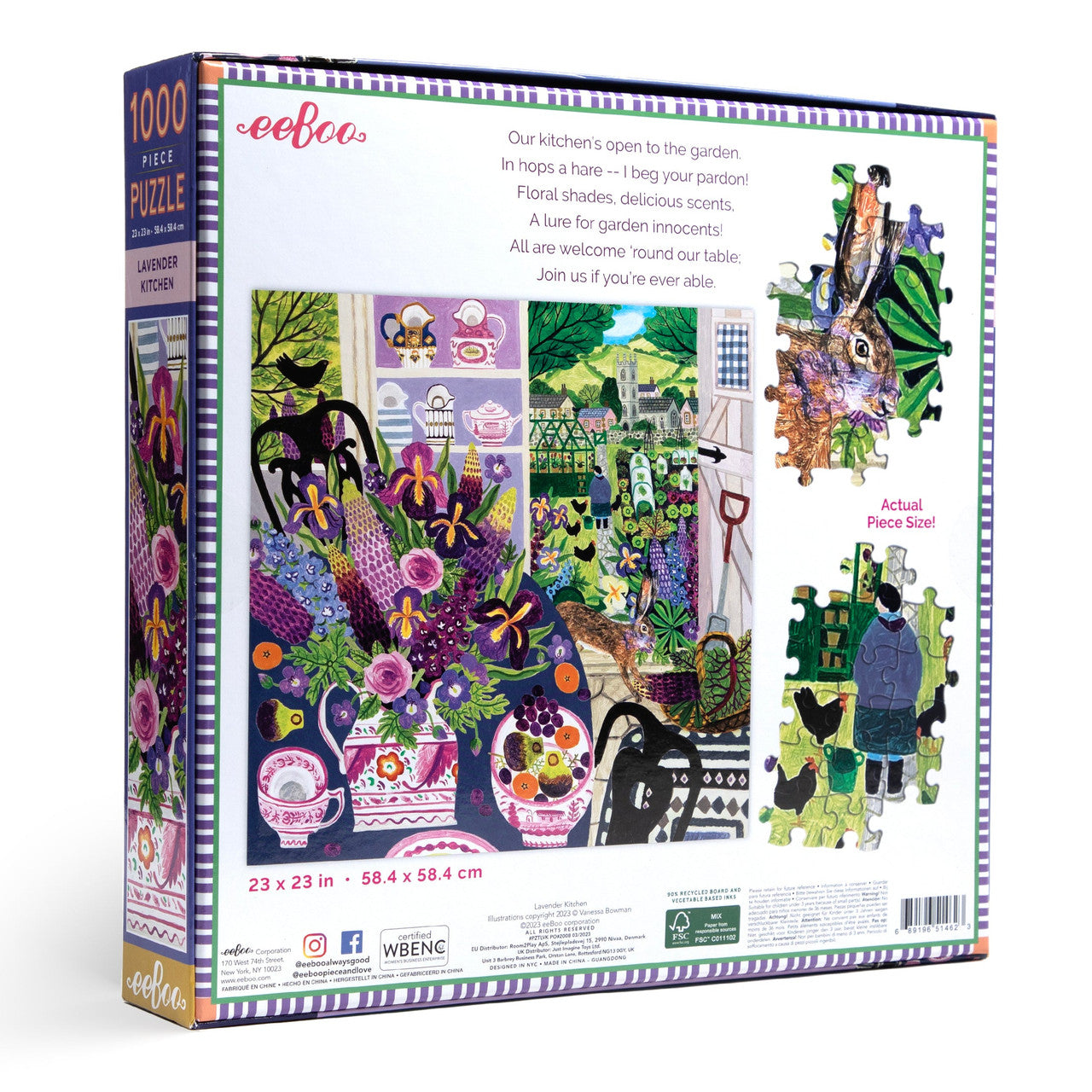 eeBoo 1000pc - Lavender Kitchen Puzzle