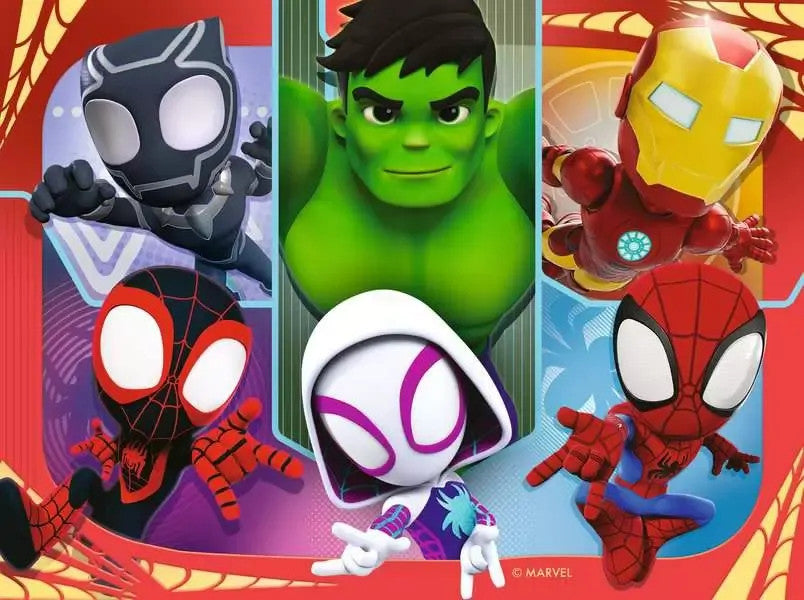Ravensburger - Spidey & His Amazing - It's Spidey Time! 4 in a Box - 12, 16, 20, 24pc Puzzles