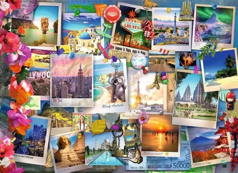 Ravensburger 500pc - World Travel Pinboard Puzzle