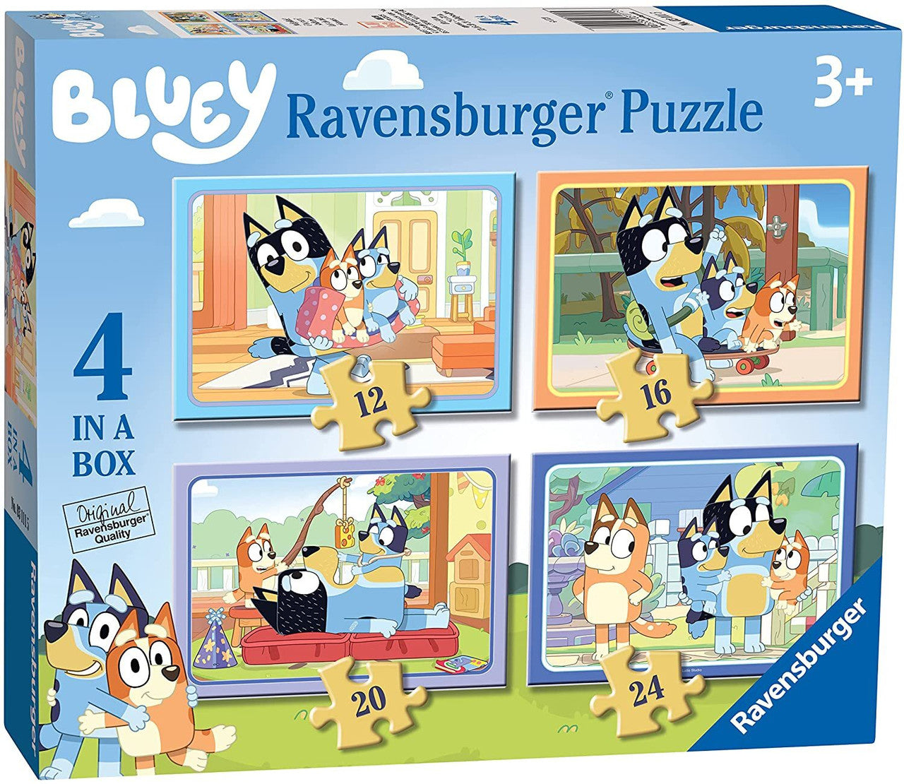 Ravensburger - Bluey Let's Do This! 4 in a Box - 12, 16, 20, 24pc Puzzles