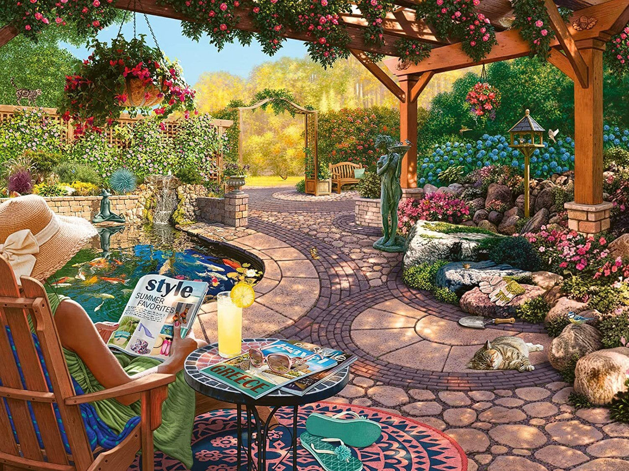 Ravensburger 750pc - Cosy Backyard Bliss Large Format Puzzle