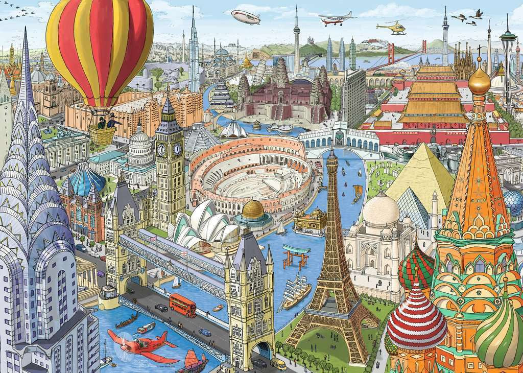 Ravensburger 1000pc - Around the World in 80 Days Puzzle
