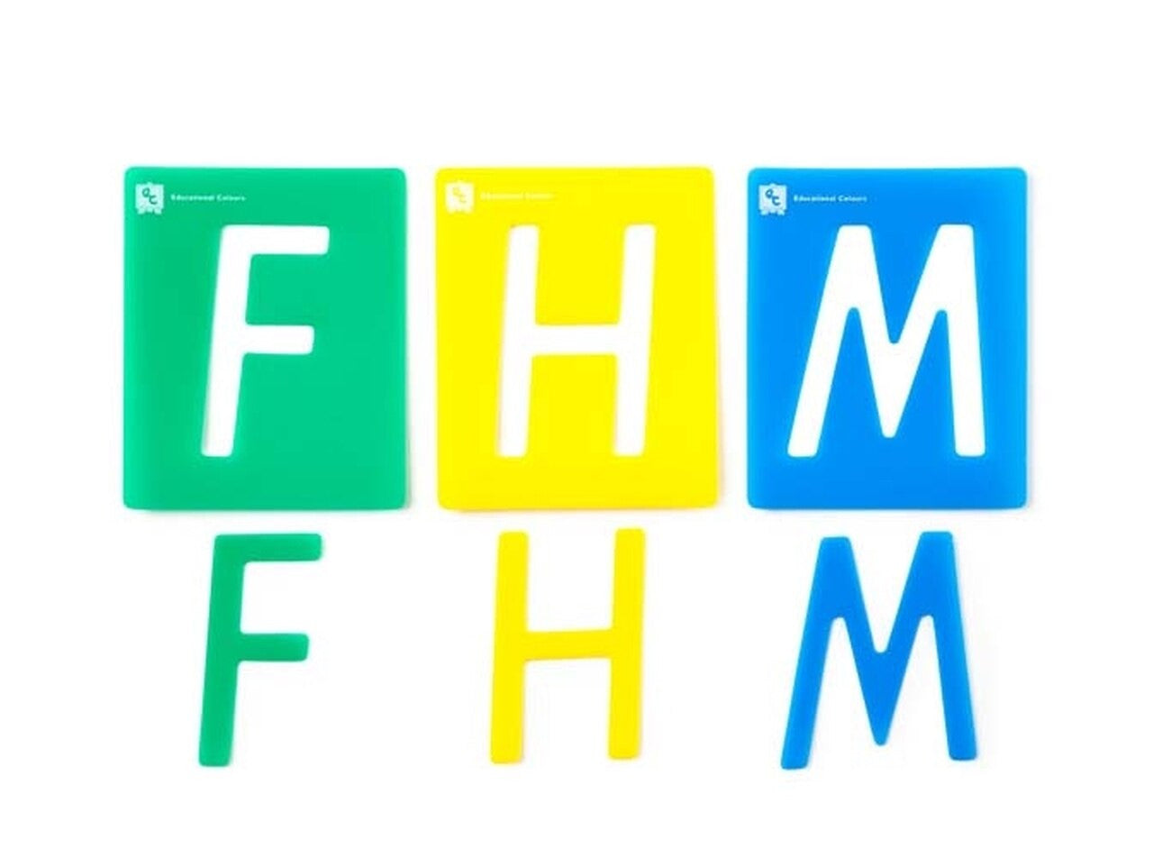 Educational Colours - Alphabet Upper Case Stencil Set (Set of 26)