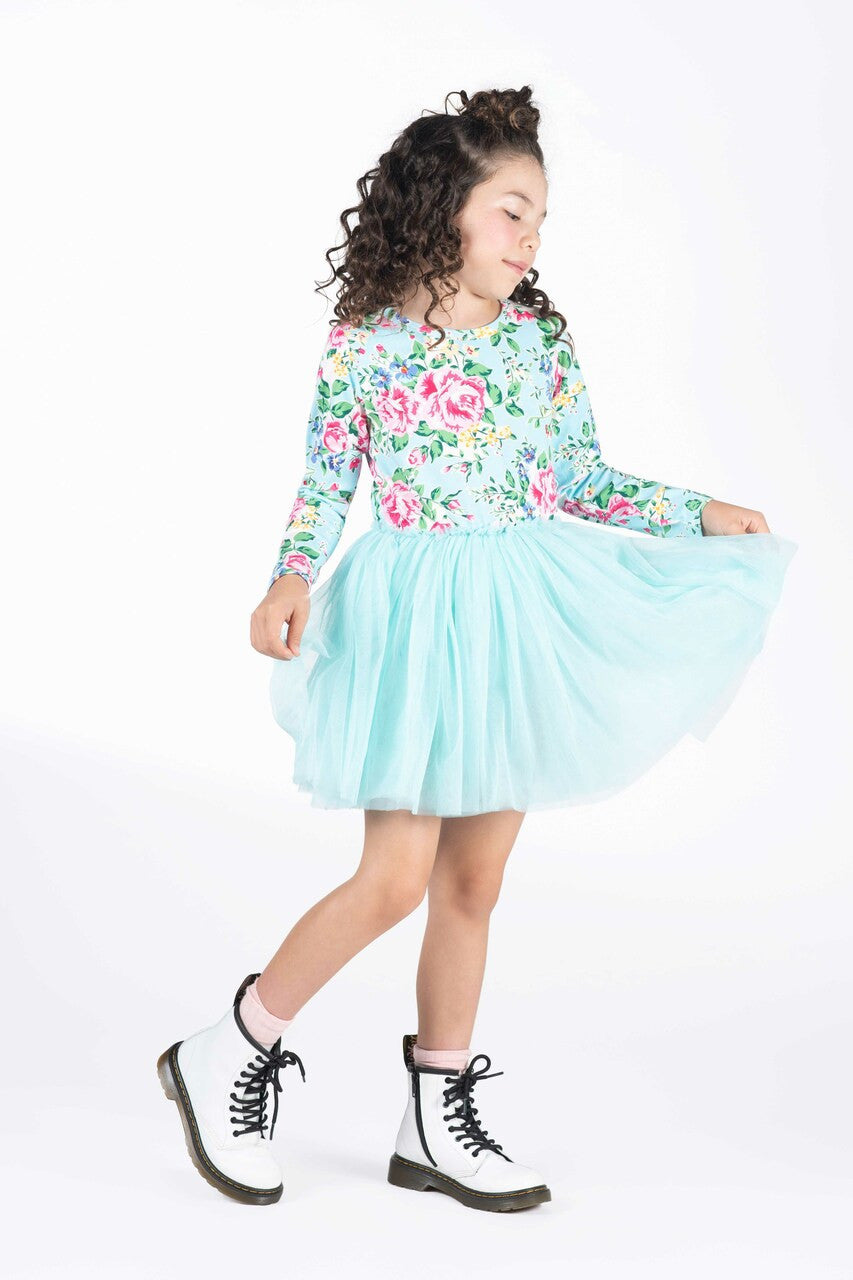 Rock Your Baby - Blue Garden Circus Dress (sizes 8-10)