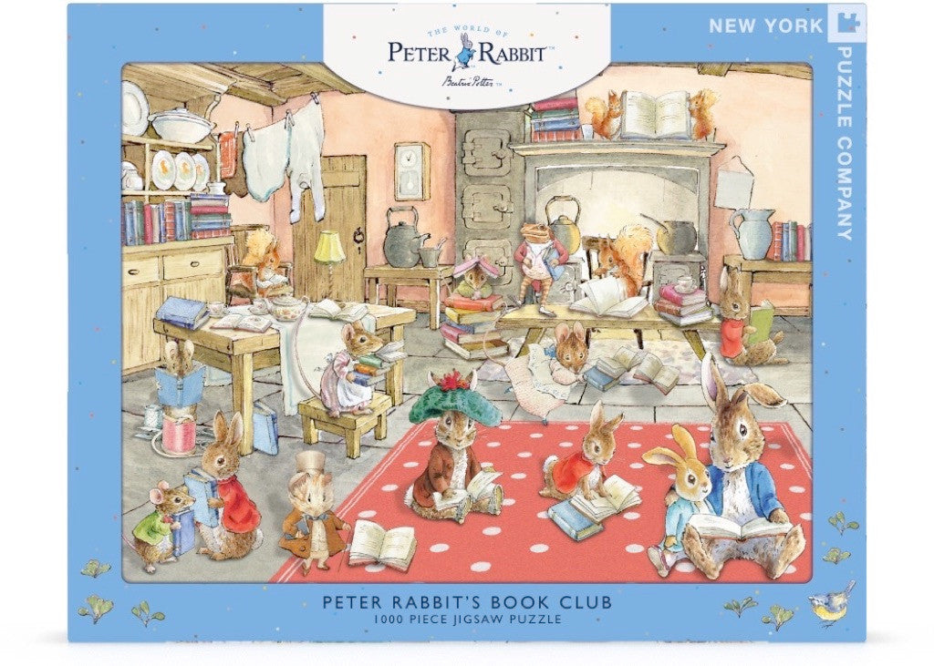 New York Puzzle Company 1000pc - Peter Rabbit Book Club Puzzle