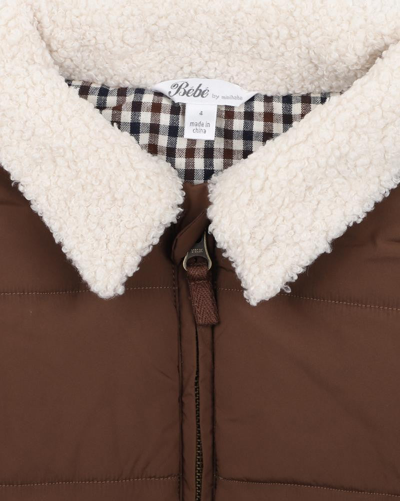 Bébé - Puffa Vest with Collar (sizes 3-5)