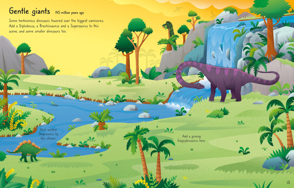 Usborne - First Sticker Book - T. Rex and Other Enormous Dinosaurs