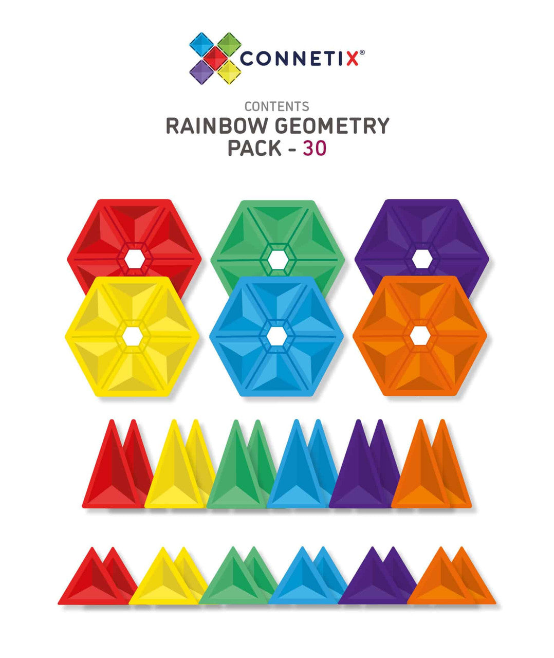 Connetix - Rainbow Geometry Pack 30pc