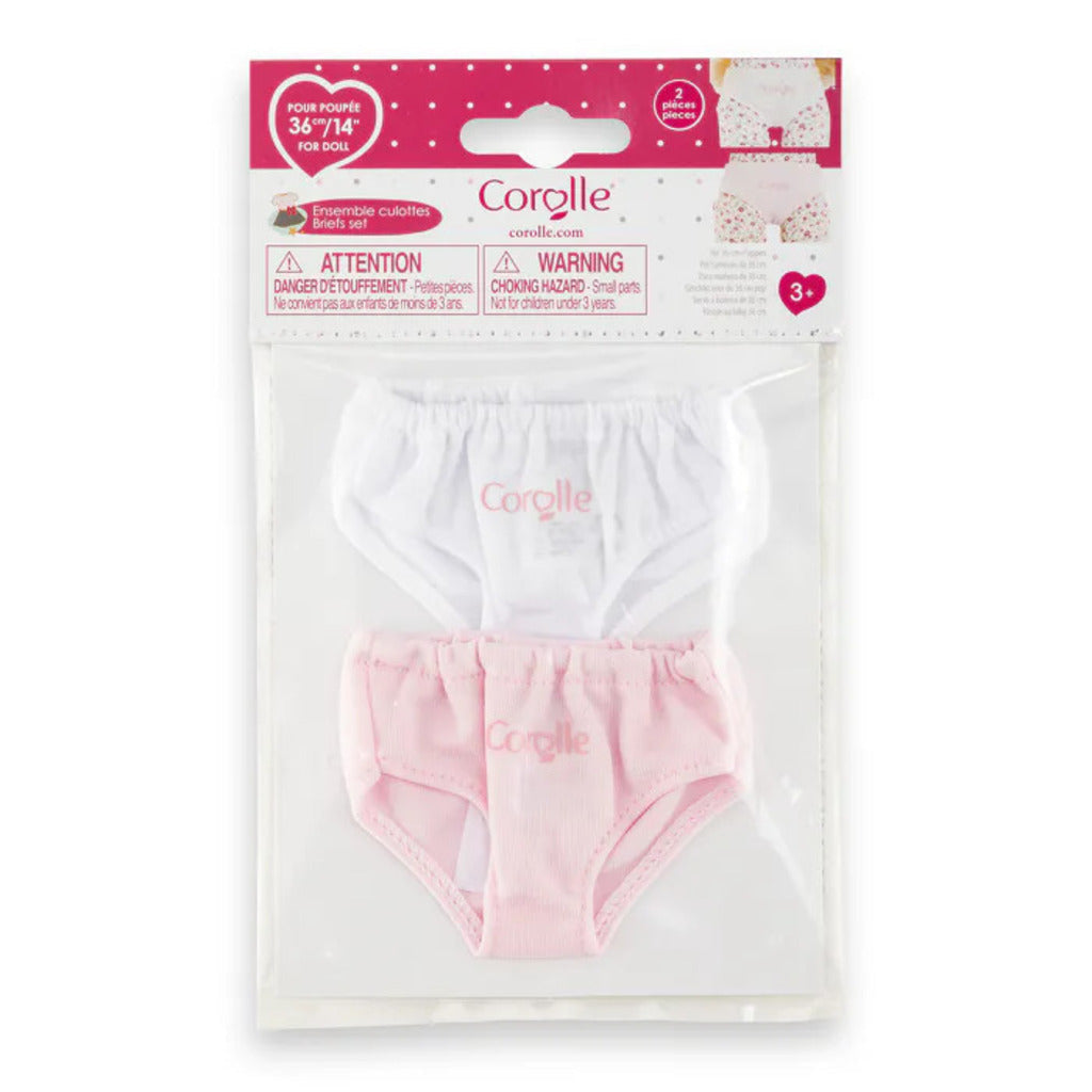 Corolle briefs underwear set for 36cm Ma Corolle dress-up dolls, in soft stretch fabric with elasticated waists