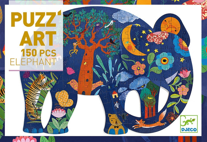 Djeco- Elephant Art Puzzle - 150pc
