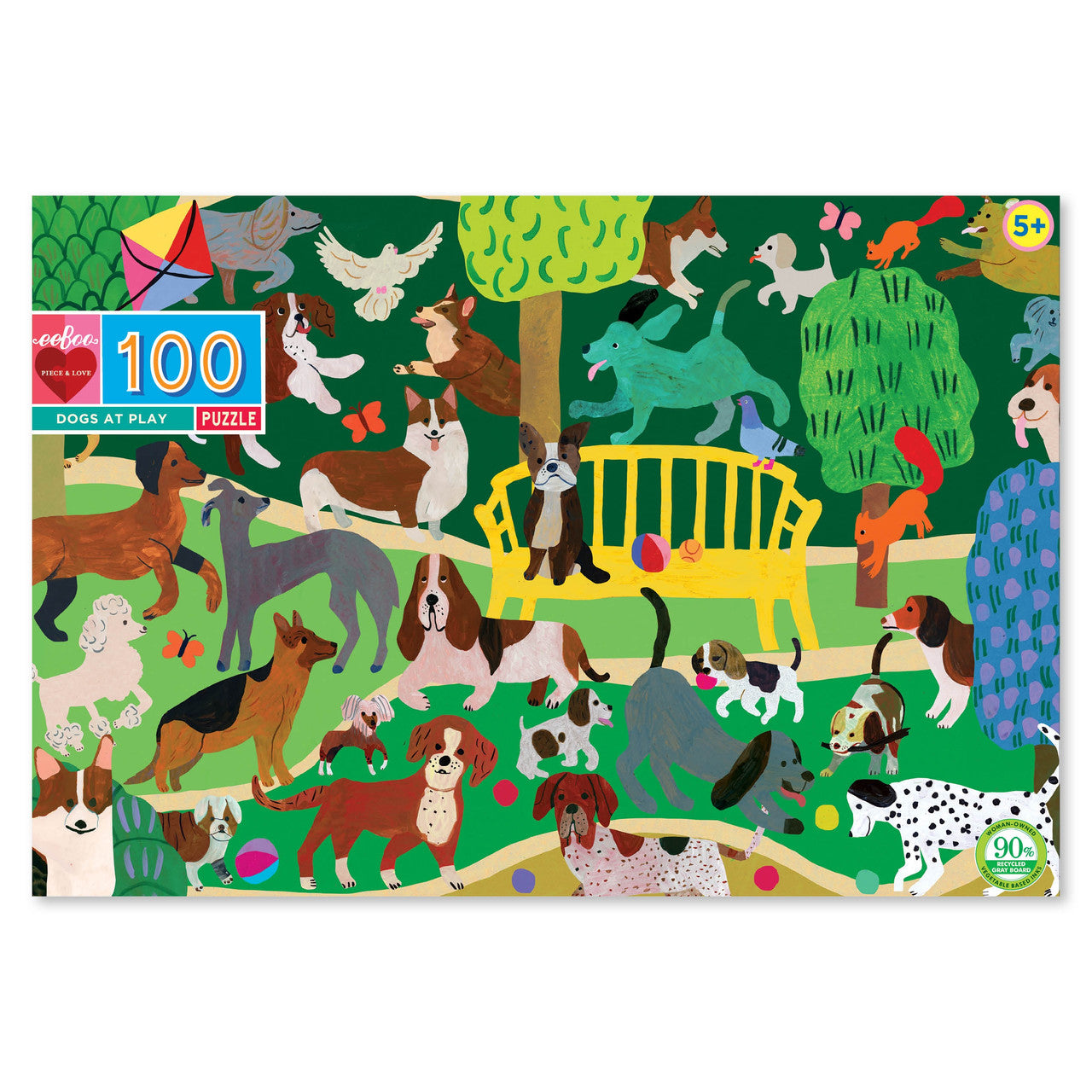 eeBoo 100pc - Dogs at Play Puzzle