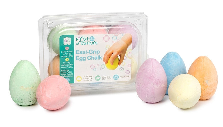 Educational Colours First Creations - Easi-Grip Egg Chalk Set of 6