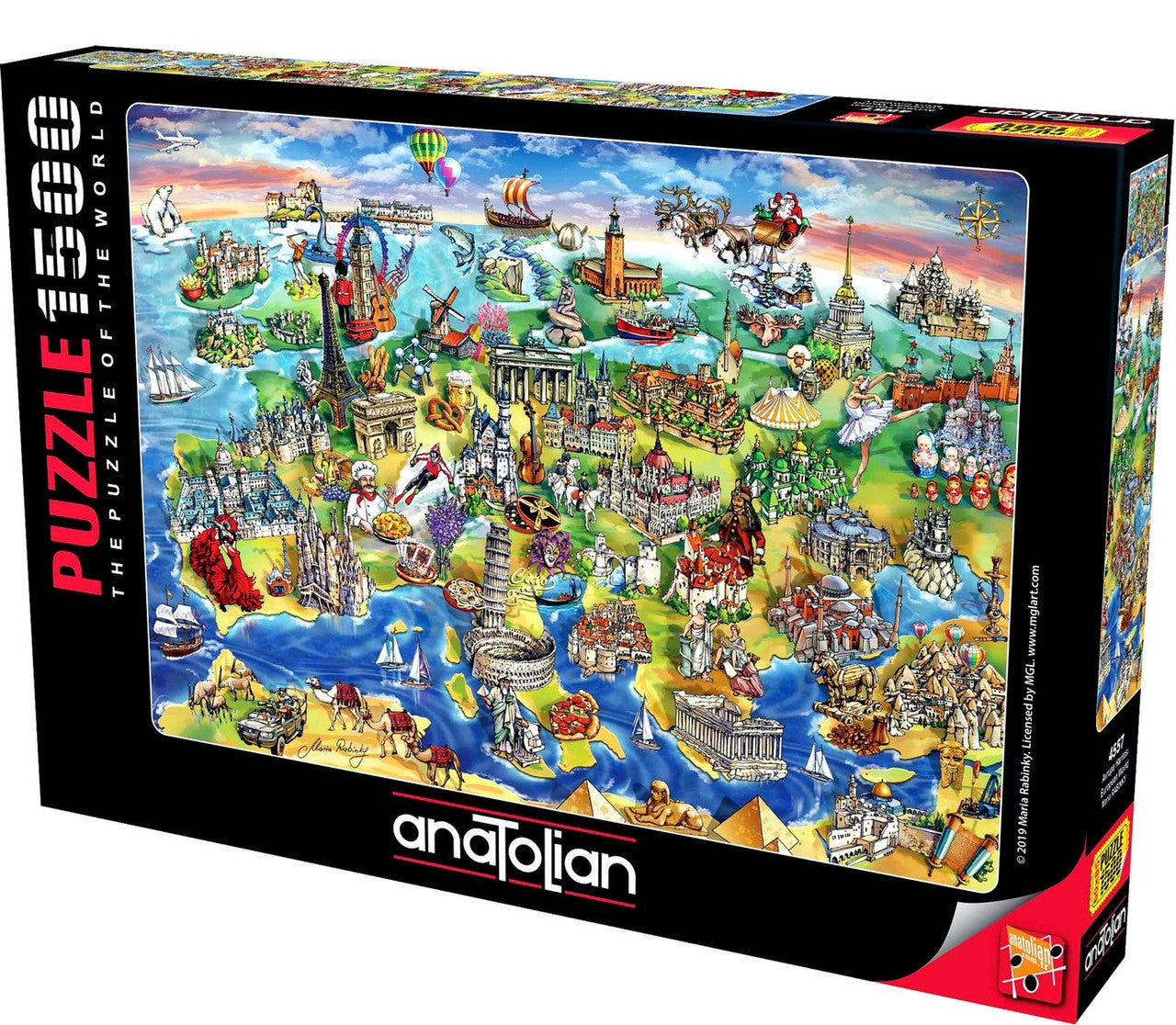 Anatolian 1500pc - European World Puzzle