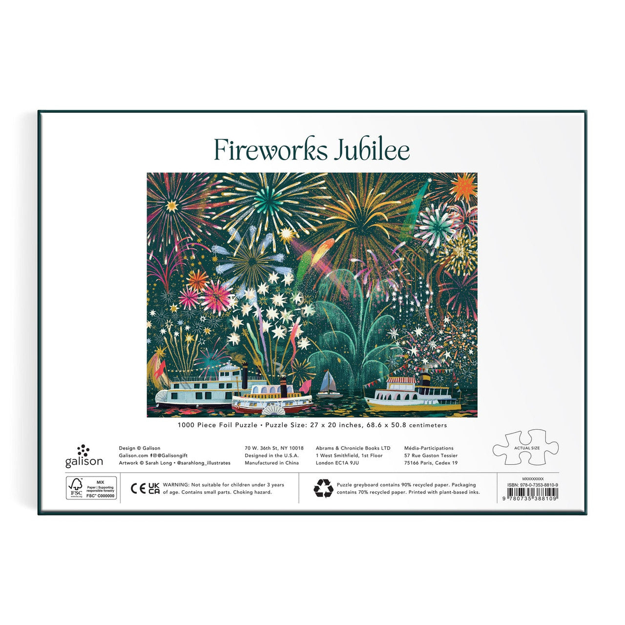 Galison 1000pc - Fireworks Jubilee Foil Puzzle