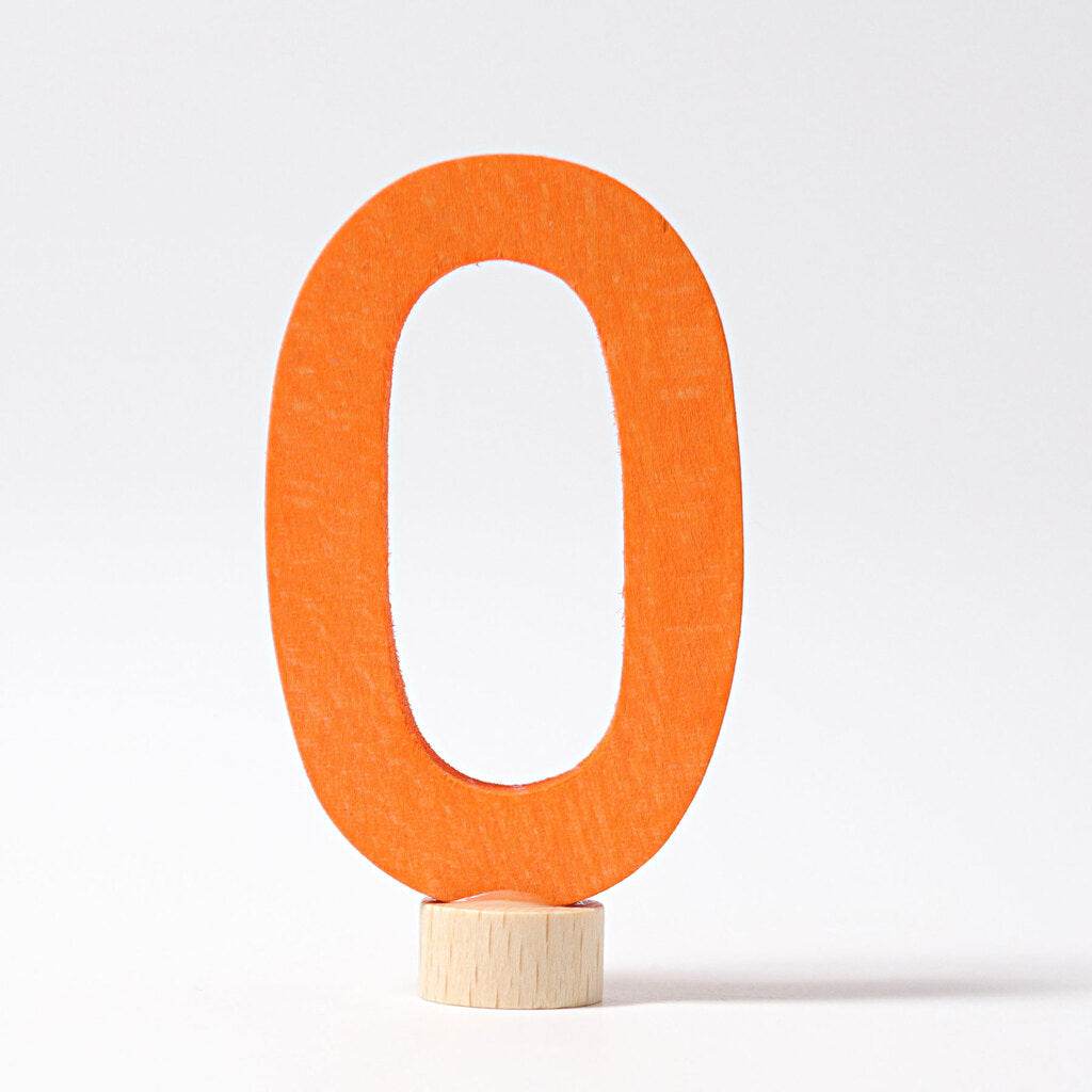 Grimm's Wooden Birthday Number 0 for Celebration Rings
