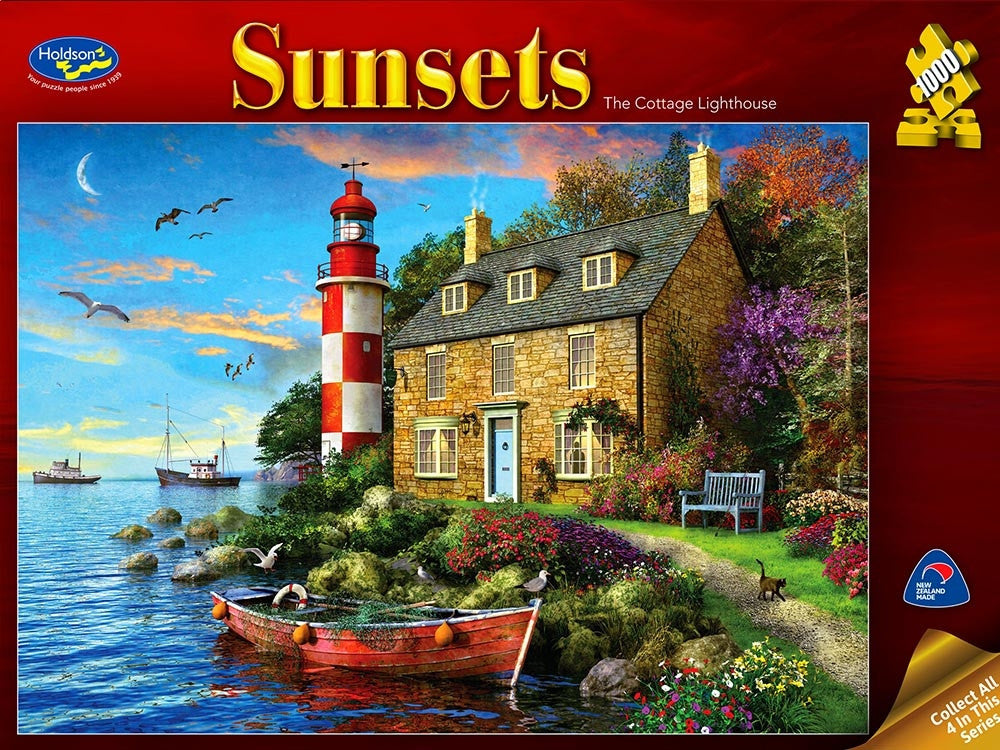 Holdson 1000pc - SUNSETS 3 - COTTAGE LIGHTHOUSE Puzzle